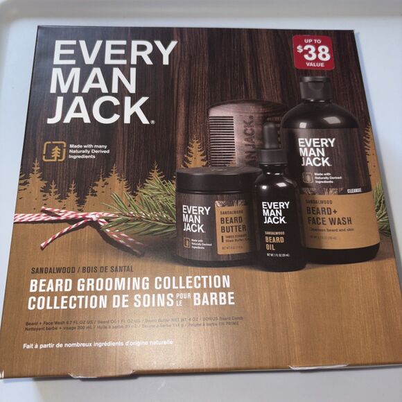 Every Man Jack Beard Grooming Collection -Aged Bourbon - Oil, Wash, Butter Kit - Picture 1 of 3